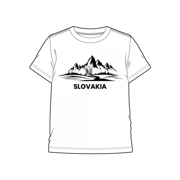 Tričko - Slovenské hory biela