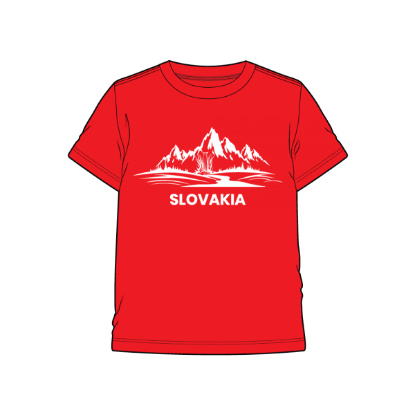 Tričko - Slovenské hory červená